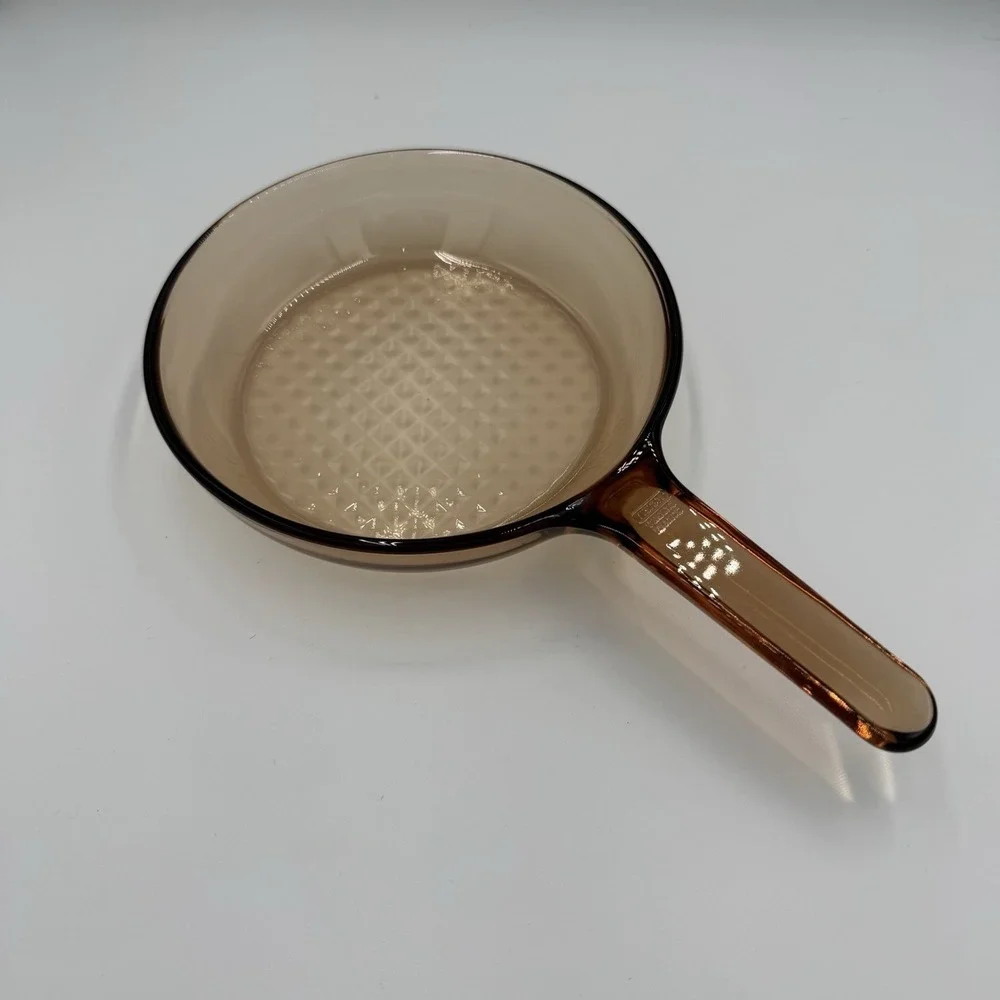 Vision‎ Corning Glass Fry Pan Waffle Base Amber 7